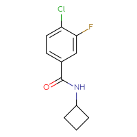 Chemical structure of 4-chloro-N-cyclobutyl-3-fluorobenzamide - CSSB00024392745