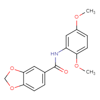 Chemical structure of N-(2,5-dimethoxyphenyl)-2H-1,3-benzodioxole-5-carboxamide - CSSB00026402024