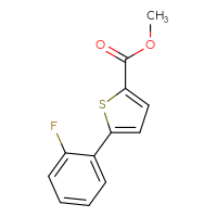 Chemical structure of methyl 5-(2-fluorophenyl)thiophene-2-carboxylate - CSSB00034519104