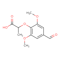 Chemical structure of 2-(4-formyl-2,6-dimethoxyphenoxy)propanoic acid - CSSB00015186115
