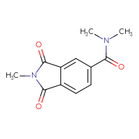 Chemical structure of N,N,2-trimethyl-1,3-dioxo-2,3-dihydro-1H-isoindole-5-carboxamide - CSSB00103391984