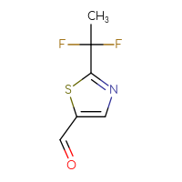 Chemical structure of 2-(1,1-difluoroethyl)-1,3-thiazole-5-carbaldehyde - CSSB00015579965