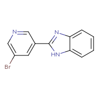 Chemical structure of 2-(5-bromopyridin-3-yl)-1H-1,3-benzodiazole - CSSB00000326473