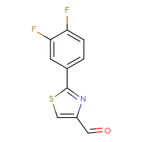 Chemical structure of 2-(3,4-difluorophenyl)-1,3-thiazole-4-carbaldehyde - CSSB00011393192