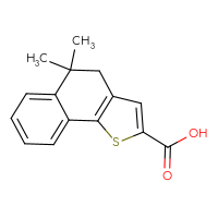 Chemical structure of 5,5-dimethyl-4H,5H-naphtho[1,2-b]thiophene-2-carboxylic acid - CSSB00000417363
