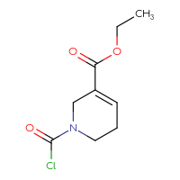 Chemical structure of ethyl 1-(carbonochloridoyl)-1,2,5,6-tetrahydropyridine-3-carboxylate - CSSB14992515742