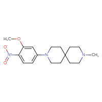 Chemical structure of 3-(3-methoxy-4-nitrophenyl)-9-methyl-3,9-diazaspiro[5.5]undecane - CSSB00025715807