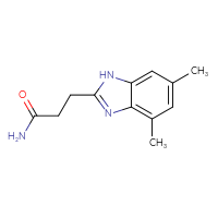 Chemical structure of 3-(4,6-dimethyl-1H-1,3-benzodiazol-2-yl)propanamide - CSSB15027605467
