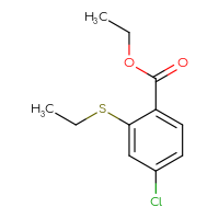 Chemical structure of ethyl 4-chloro-2-(ethylsulfanyl)benzoate - CSSB00010707616