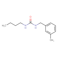Chemical structure of 3-butyl-1-[(3-methylphenyl)methyl]urea - CSSB00000306684