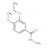 Chemical structure of 3-ethoxy-4-methoxy-N-methylbenzamide - CSSB00000155044