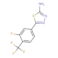 Chemical structure of 5-[3-fluoro-4-(trifluoromethyl)phenyl]-1,3,4-thiadiazol-2-amine - CSSB00004835911