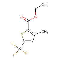 Chemical structure of ethyl 3-methyl-5-(trifluoromethyl)thiophene-2-carboxylate - CSSB02518819747