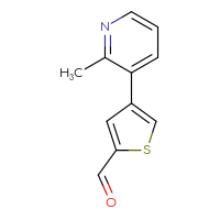 Chemical structure of 4-(2-methylpyridin-3-yl)thiophene-2-carbaldehyde - CSSB00025791877