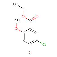 Chemical structure of ethyl 4-bromo-5-chloro-2-methoxybenzoate - CSSB00012344681