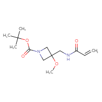 Chemical structure of tert-butyl 3-methoxy-3-[(prop-2-enamido)methyl]azetidine-1-carboxylate - CSSB00153713637