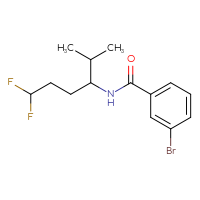 Chemical structure of 3-bromo-N-(6,6-difluoro-2-methylhexan-3-yl)benzamide - CSSB02539627753