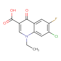 Chemical structure of 7-chloro-1-ethyl-6-fluoro-4-oxo-1,4-dihydroquinoline-3-carboxylic acid - CSSB00000023523