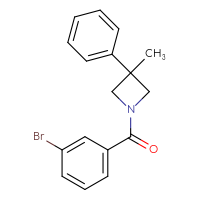 Chemical structure of 1-(3-bromobenzoyl)-3-methyl-3-phenylazetidine - CSSB02041837108