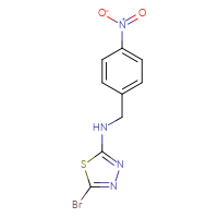 Chemical structure of 5-bromo-N-[(4-nitrophenyl)methyl]-1,3,4-thiadiazol-2-amine - CSSB00005920553