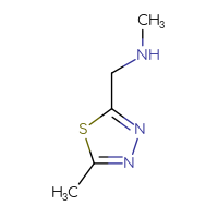 Chemical structure of methyl[(5-methyl-1,3,4-thiadiazol-2-yl)methyl]amine - CSSB00012329264