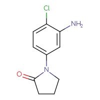 Chemical structure of 1-(3-amino-4-chlorophenyl)pyrrolidin-2-one - CSSB00000738912