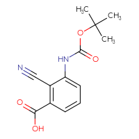 Chemical structure of 3-{[(tert-butoxy)carbonyl]amino}-2-cyanobenzoic acid - CSSB00010206160