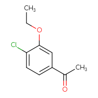 Chemical structure of 1-(4-chloro-3-ethoxyphenyl)ethan-1-one - CSSB00009839715