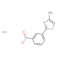 Chemical structure of 4-methyl-2-(3-nitrophenyl)-1,3-thiazole hydrochloride - CSSB00020591160