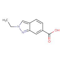 Chemical structure of 2-ethyl-2H-indazole-6-carboxylic acid - CSSB00021162414