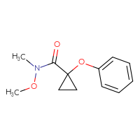 Chemical structure of N-methoxy-N-methyl-1-phenoxycyclopropane-1-carboxamide - CSSB01992909628