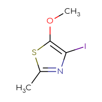 Chemical structure of 4-iodo-5-methoxy-2-methyl-1,3-thiazole - CSSB03439447673