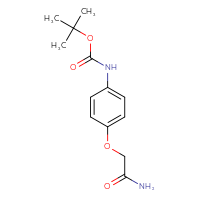 Chemical structure of tert-butyl N-[4-(carbamoylmethoxy)phenyl]carbamate - CSSB00012223881
