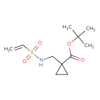 Chemical structure of tert-butyl 1-(ethenesulfonamidomethyl)cyclopropane-1-carboxylate - CSSB09888844354