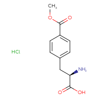 Chemical structure of (2R)-2-amino-3-[4-(methoxycarbonyl)phenyl]propanoic acid hydrochloride - CSSB20963522103