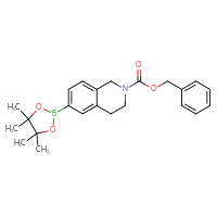 Chemical structure of benzyl 6-(4,4,5,5-tetramethyl-1,3,2-dioxaborolan-2-yl)-1,2,3,4-tetrahydroisoquinoline-2-carboxylate - CSSB00010233768