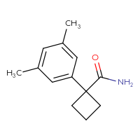 Chemical structure of 1-(3,5-dimethylphenyl)cyclobutane-1-carboxamide - CSSB01045689963