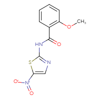 Chemical structure of 2-methoxy-N-(5-nitro-1,3-thiazol-2-yl)benzamide - CSSB06474484866