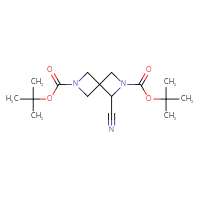 Chemical structure of 2,6-di-tert-butyl 1-cyano-2,6-diazaspiro[3.3]heptane-2,6-dicarboxylate - CSSB20680312868