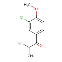 Chemical structure of 1-(3-chloro-4-methoxyphenyl)-2-methylpropan-1-one - CSSB00011268405