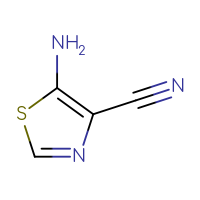 Chemical structure of 5-amino-1,3-thiazole-4-carbonitrile - CSSB00000125413
