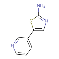 Chemical structure of 5-(pyridin-3-yl)-1,3-thiazol-2-amine - CSSB00000691839