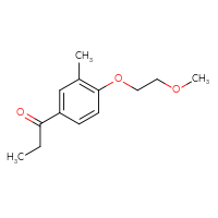 Chemical structure of 1-[4-(2-methoxyethoxy)-3-methylphenyl]propan-1-one - CSSB20878639961