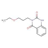 Chemical structure of 3-(3-ethoxypropyl)-1,2,3,4-tetrahydroquinazoline-2,4-dione - CSSB00025941830