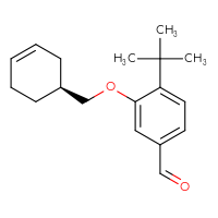 Chemical structure of 4-tert-butyl-3-{[(1S)-cyclohex-3-en-1-yl]methoxy}benzaldehyde - CSSB20466482019