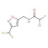 Chemical structure of 2-chloro-N-{[3-(difluoromethyl)-1,2-oxazol-5-yl]methyl}-2-fluoroacetamide - CSSB21332119786