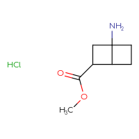 Chemical structure of methyl 4-aminobicyclo[2.2.0]hexane-2-carboxylate hydrochloride - CSSB21043415850