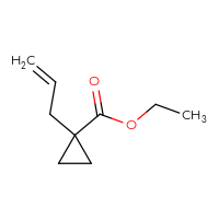Chemical structure of ethyl 1-(prop-2-en-1-yl)cyclopropane-1-carboxylate - CSSB00010983102