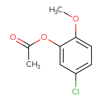 Chemical structure of 5-chloro-2-methoxyphenyl acetate - CSSB20101871749