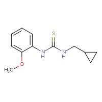 Chemical structure of 3-(cyclopropylmethyl)-1-(2-methoxyphenyl)thiourea - CSSB01994045048